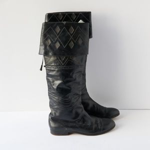 80s - SUSAN BENNIS - WARREN EDWARDS - Boots - Women's - 7.5 - BLK Leather